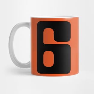 Retro Futuristic Sport Uniform Number Six Mug